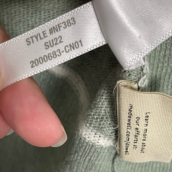 Madewell | Marlton Striped Linen Blend Cardigan Sweater Button Details Beachy - Picture 5 of 8